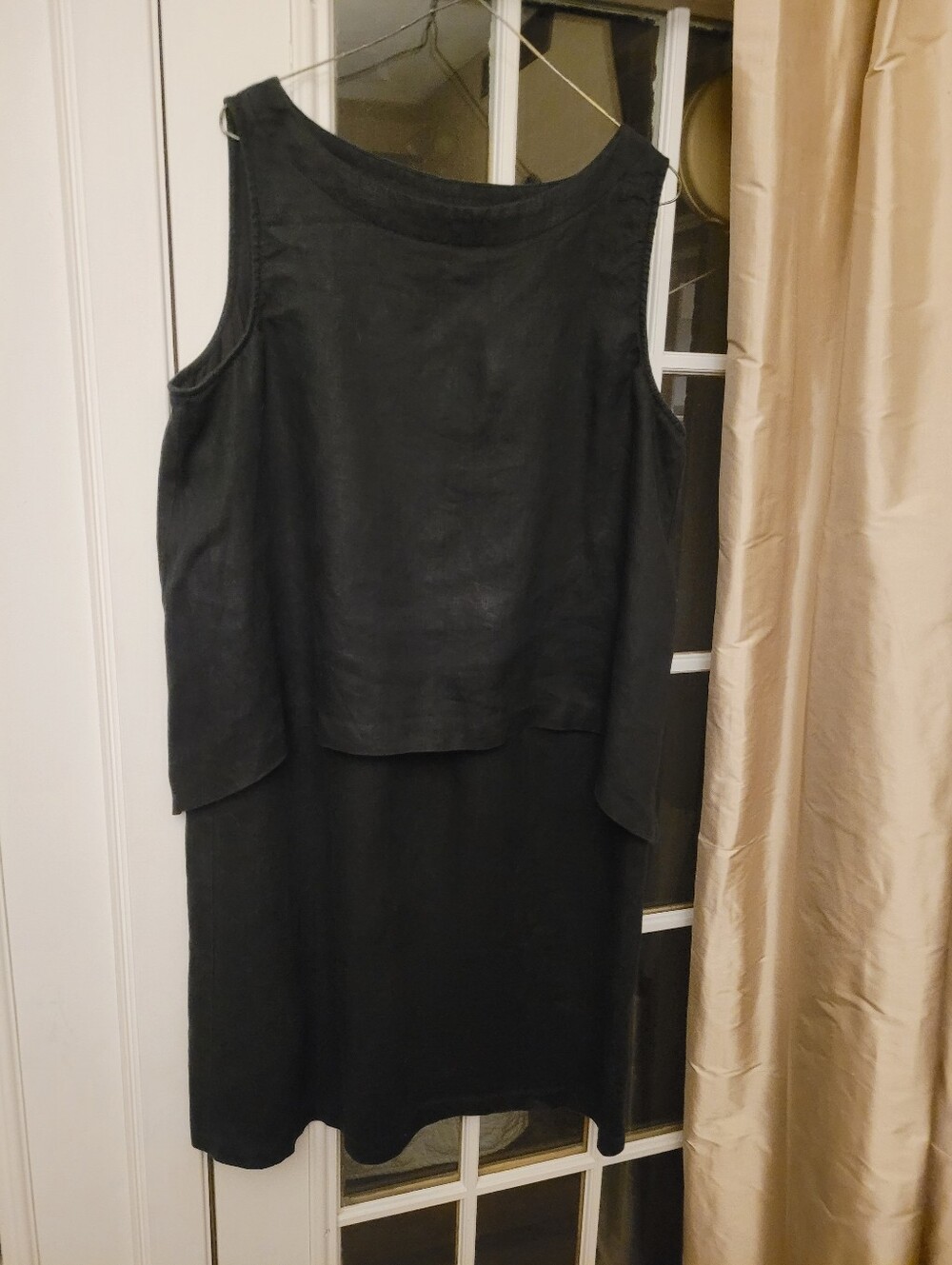 Pure Jill J Jill Linen Sleeveless Black Dress